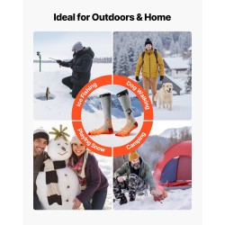 Lämpösukat modal-ydinlanka ja tekoturkis yksi koko ladattavat 6000mAh akut 4 lämmitystasoa