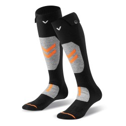 Lämmitettävät sukat modal ydinlanka tekoturkisfleece koko S 5000 mAh 4 lämpötasoa sovellusohjaus