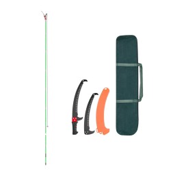 Teleskooppinen oksasaha lasikuituvarsi 8 m 65Mn-teräs oksien karsintaan