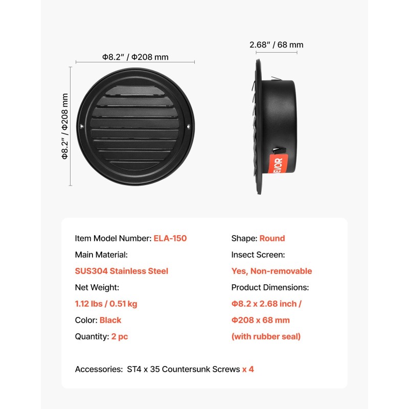 Seinäristikkosuojus pyöreä halkaisijaltaan 145 millimetriä ruostumaton teräs musta kaksi kappaletta