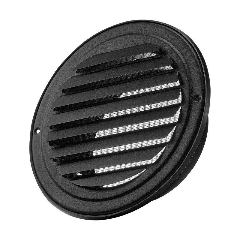 Seinäristikkosuojus pyöreä halkaisijaltaan 145 millimetriä ruostumaton teräs musta kaksi kappaletta