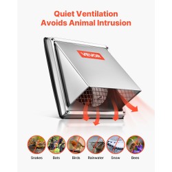 Seinäventtiilin peitelevy 145 mm ruostumaton teräs neliö suojaverkolla 1 kpl