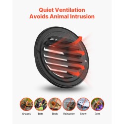 Seinäventtiilin ritiläsuojus ruostumatonta terästä 97 mm musta 2 kpl