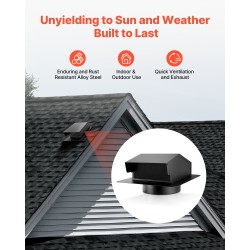 Seinäventtiilikansi SPCC-teräs 198 mm musta suojaverkolla 1 kpl ilmastointiin