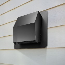 Seinäasennettava ulkosäleikkö SPCC-teräs 149 mm musta 1 kpl poistoilmakanavaan