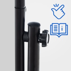 Soikea metallirunkoinen peili pyörillä, eri värejä