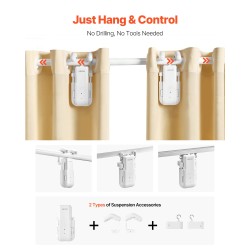 Sähköinen verhoavaaja ABS 2 kpl ohjaushubilla älyohjaus 16 kg