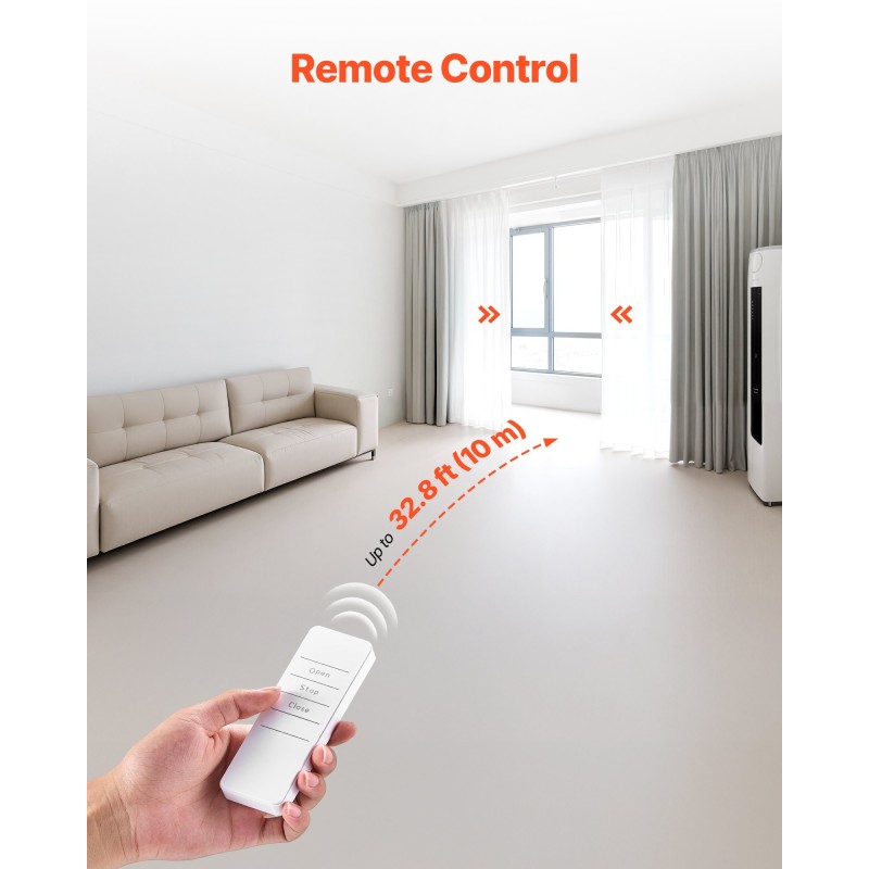 Sähköinen verhoavaaja ABS 2 kpl ohjaushubilla älyohjaus 16 kg