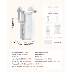 Automaattinen verhojen avaaja ABS-muovi Roman-verhotangoille 8–40 mm sovellus ja kauko-ohjaus hubilla