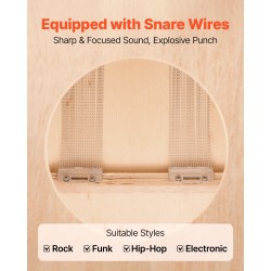 Cajon-rumpu koivupaneelilla mahonkinen runko sisäisillä virvelikielillä