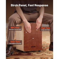 Cajon kompaktikokoinen koivupaneeli mahonki ja haapa virvelijouset kantolaukku