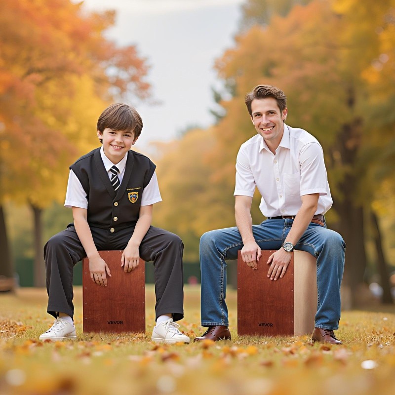 Cajon kompaktikokoinen koivupaneeli mahonki ja haapa virvelijouset kantolaukku