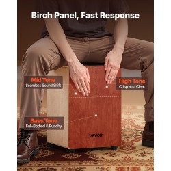 Cajon-rumpu mahonki ja poppeli runko koivukansi sisäiset kitarakielet