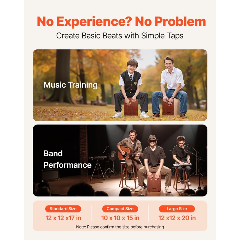 Cajon-rumpu mahonkinen ja haapainen runko koivupaneelilla sisäisillä virvelilangoilla kompakti