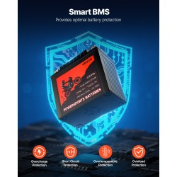 Moottoripyörän litiumrautafosfaattiakku 12V 7Ah 210CCA kevyt huoltovapaa