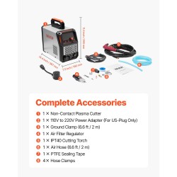 Kosketukseton plasmaleikkuri 65A invertteritekniikka 16 mm puhdas leikkaus digitaalinen näyttö