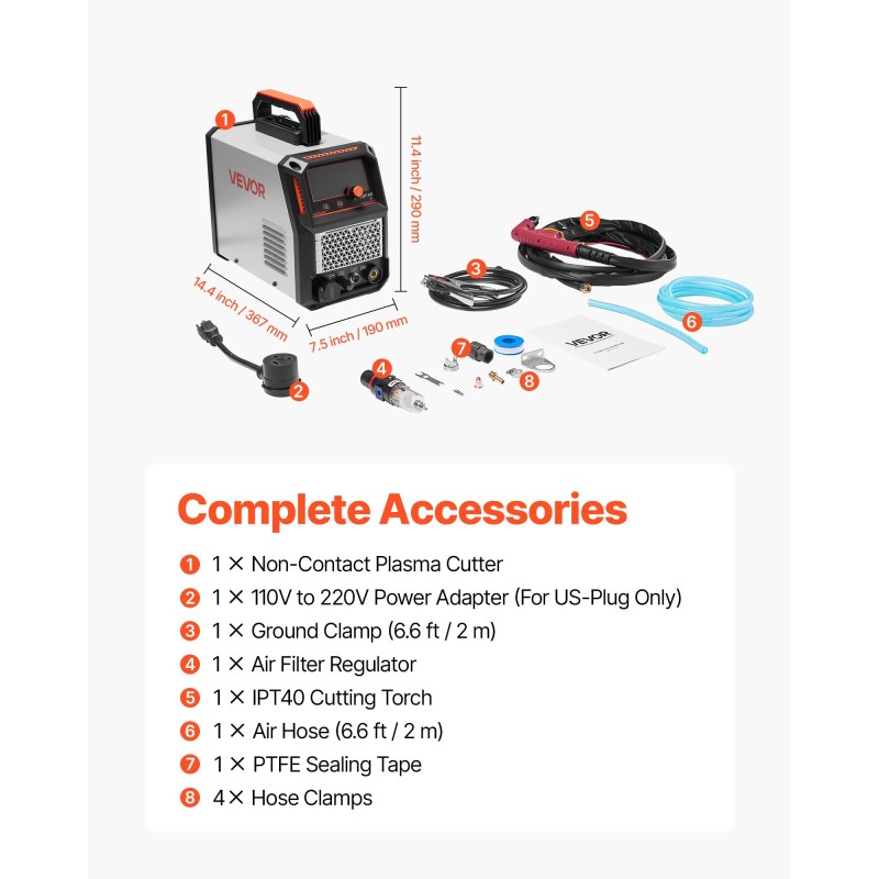 Kosketukseton plasmaleikkuri 65A invertteritekniikka 16 mm puhdas leikkaus digitaalinen näyttö