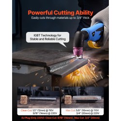 Kosketukseton plasmaleikkuri 65A IGBT-invertteritekniikka 14 mm puhdas leikkaus