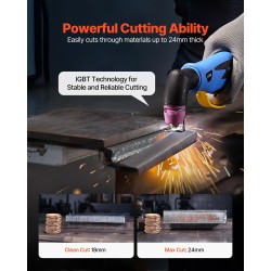 Plasmaleikkuri 400V 3-vaiheinen 20–60A IGBT kosketukseton pilottikaari teolliseen käyttöön