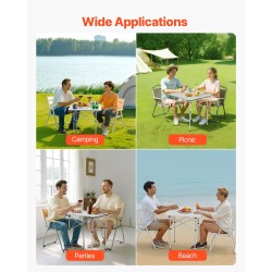 Taitettava alumiiniseos retkipöytä 70 cm 30 kg kantavuus mukana kantolaukku retkeilyyn