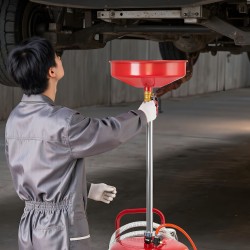 Jäteöljyn keräyssäiliö 95 litran rautainen pneumaattinen tyhjennys säädettävällä suppilolla pyörillä