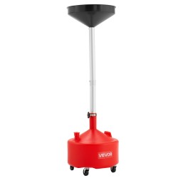 Jäteöljyn keräyssäiliö 30L PE-muovi säädettävällä 420 mm suppilolla pyörillä manuaalisella tyhjennyksellä