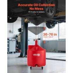 Jäteöljyn keräyssäiliö 68 litraa PE-muovinen säädettävällä suppilolla pyörillä