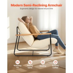 Nojatuoli vakosamettiverhoilu rautarunko täyspuu käsinojat ergonominen puolikalteva selkänoja 88x75x85 cm