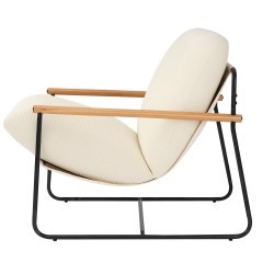 Nojatuoli vakosamettiverhoilu rautarunko täyspuu käsinojat ergonominen puolikalteva selkänoja 88x75x85 cm