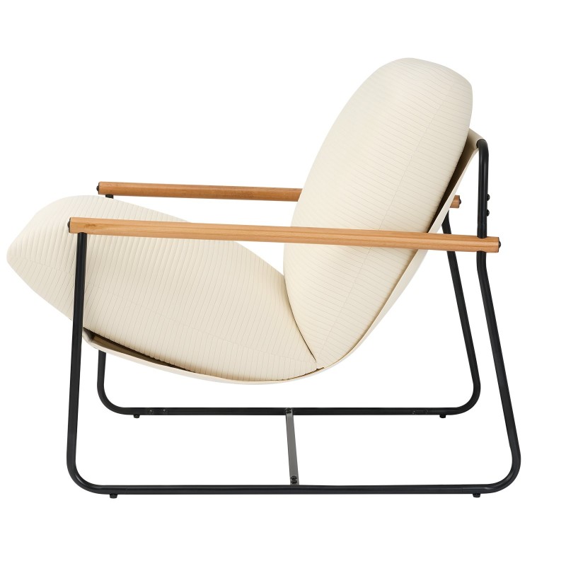 Nojatuoli vakosamettiverhoilu rautarunko täyspuu käsinojat ergonominen puolikalteva selkänoja 88x75x85 cm