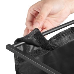 Pyykkilajittelukori kaksiosainen 600D Oxford kangas irrotettavat pussit metallirunko pöytälevy musta