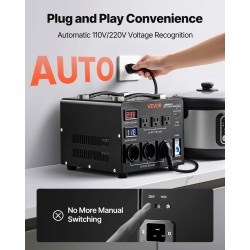 Jännitemuunnin 6000VA automaattinen 110V ja 220V ulostulot metallikotelo