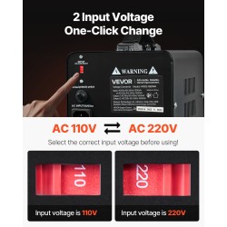 Jännitemuunnin 1500VA kaksisuuntainen 110V ja 220V metallikotelo ylikuormitussuoja