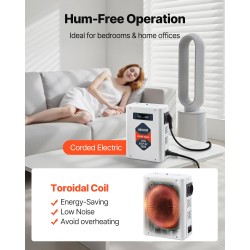 Jännitemuunnin 3000VA metallikotelo 110V–220V 2 EU-pistorasiaa USB Type-C LCD