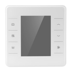 Seinään asennettava ohjelmoitava termostaatti valkoinen suuri näyttö taustavalolla 7 päivän ohjelmointi