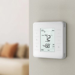 Seinään asennettava ohjelmoitava termostaatti valkoinen suuri näyttö taustavalolla 7 päivän ohjelmointi