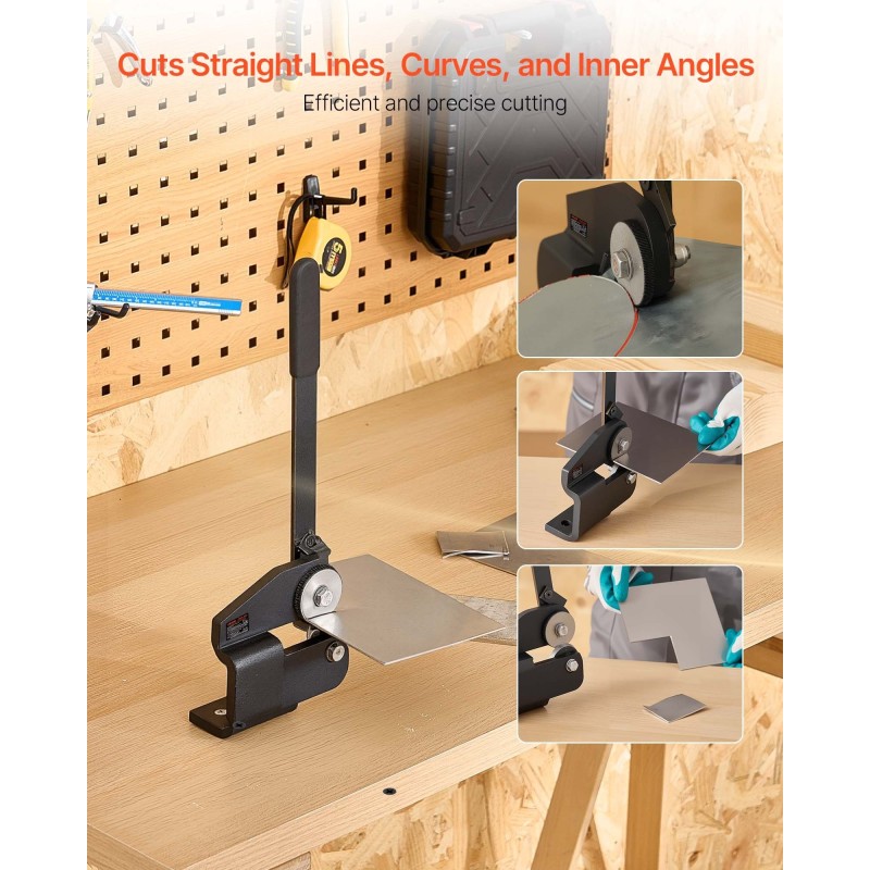 Peltileikkuri käsikäyttöinen pyöriväteräinen alumiinille ja teräkselle 1,5 mm leikkauspaksuus