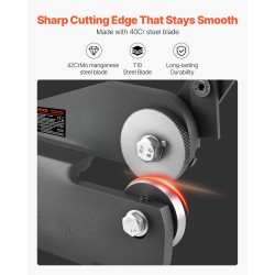 Peltileikkuri käsikäyttöinen pyöriväteräinen alumiinille ja teräkselle 1,5 mm leikkauspaksuus