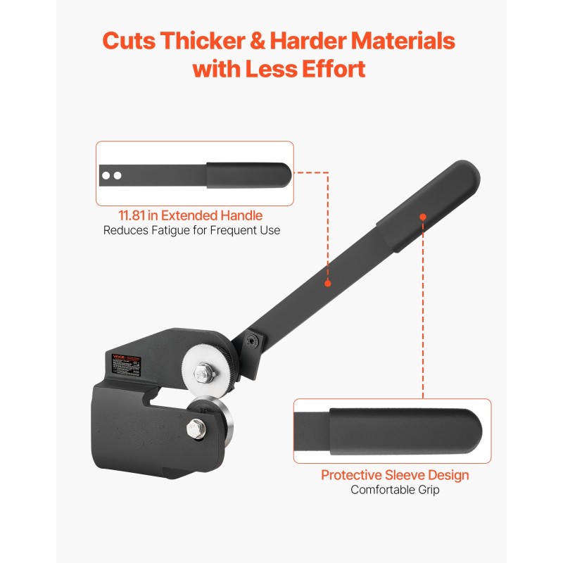 Peltileikkuri käsikäyttöinen pyöriväteräinen alumiinille ja teräkselle 1,5 mm leikkauspaksuus