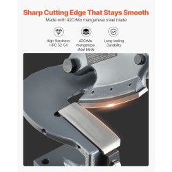 Manuaalinen penkille kiinnitettävä levyleikkuri kovetetut terät teräsrunko 70 mm 1,9 mm