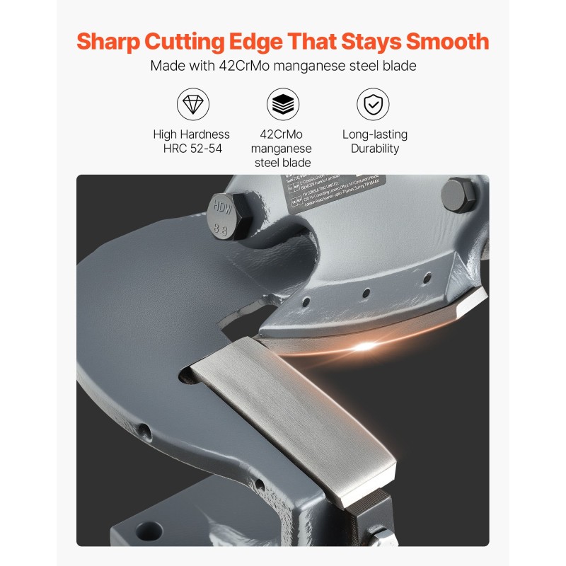 Manuaalinen penkille kiinnitettävä levyleikkuri kovetetut terät teräsrunko 70 mm 1,9 mm