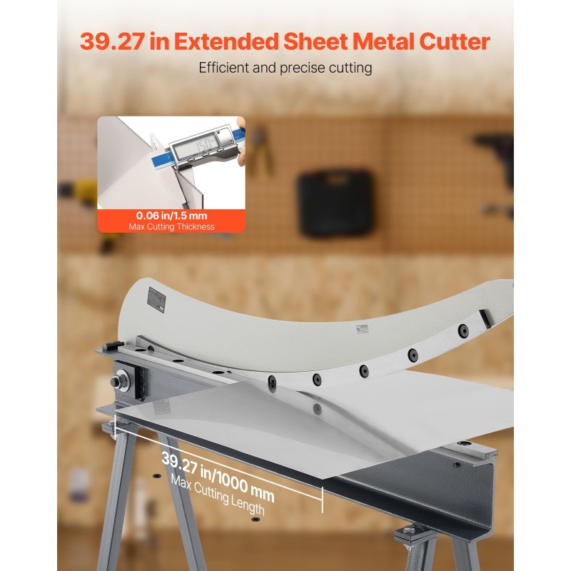 Levyleikkuri 39 tuuman alumiinille, ruostumattomalle ja vähähiiliselle teräkselle