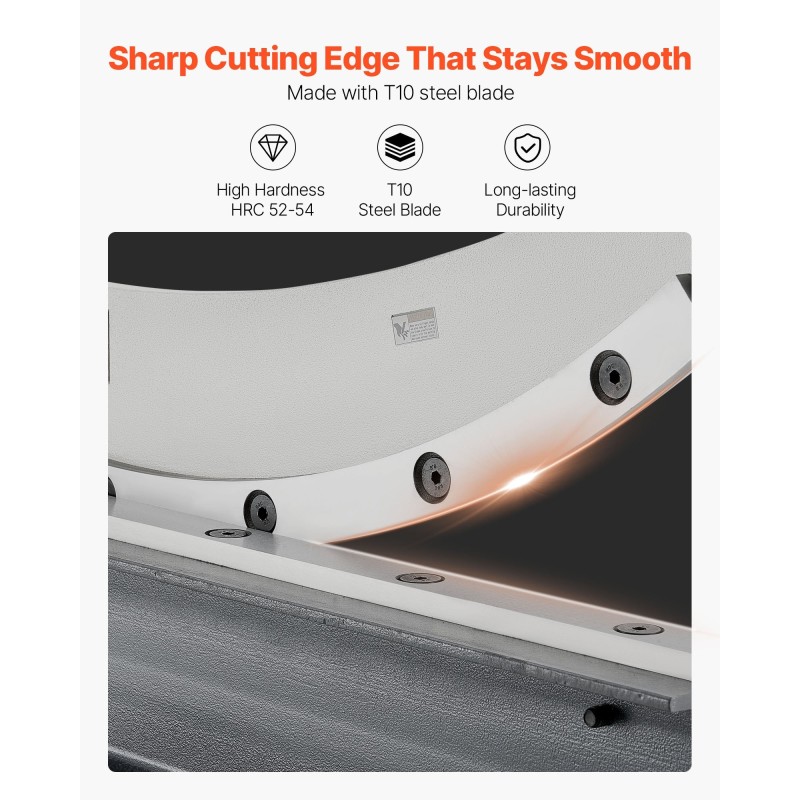 Käsikäyttöinen ohutlevyleikkuri 500 mm työleveys 1,5 mm pyöröterä alumiiniin ja teräkseen