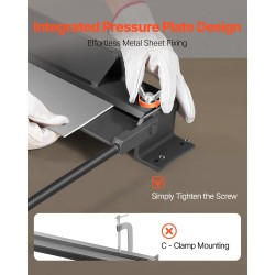 Pöytäkiinnitteinen käsikäyttöinen peltijarru 762 mm 1,2 mm pehmeä teräs