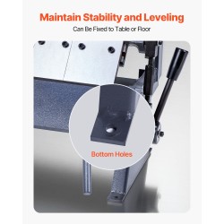 Levytaivutin käsikäyttöinen 12 tuuman 1 mm vähähiiliselle teräkselle 5 irrotettavaa sormea