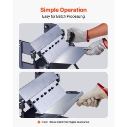 Levytaivutin käsikäyttöinen 12 tuuman 1 mm vähähiiliselle teräkselle 5 irrotettavaa sormea