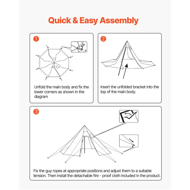 Pyramiditeltta taftipolyesteri 4 hengelle 2 m keskipylväs talvikäyttöön
