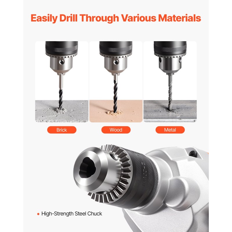 Johdollinen käsikäyttöinen porasekoitin 1100W poraukseen ja sekoittamiseen D-kahvalla