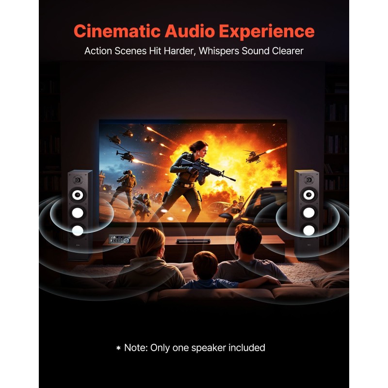 Passiivinen 2-tie lattiamallinen kaiutin MDF-kotelo 165 mm basso 200 wattia yksittäin