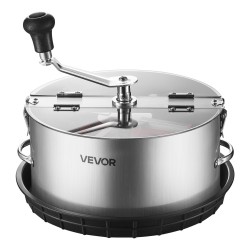 Manuaalinen lehti- ja nupputrimmeri 300 mm kulhomalli ruostumatonta terästä läpinäkyvällä PET-kannella